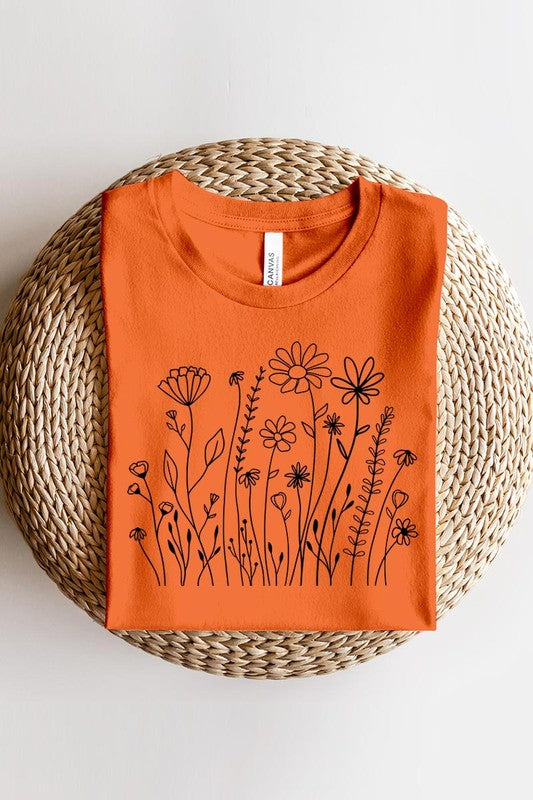 Wildflower Flower Meadow Graphic T Shirts
