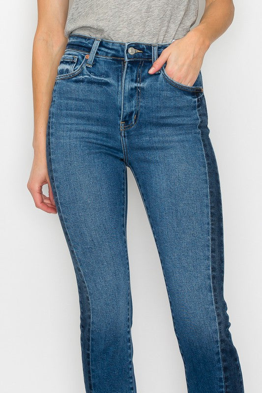 HIGH RISE SLIM STRAIGHT JEANS