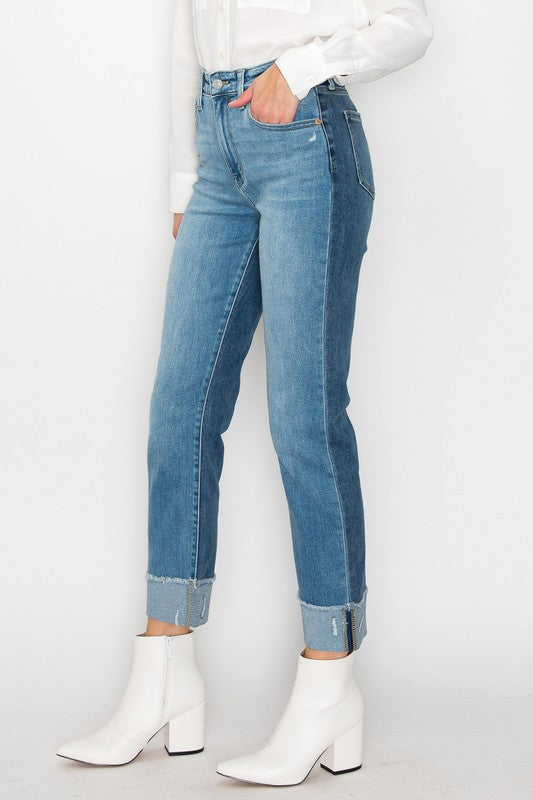 HIGH RISE STRAIGHT JEANS