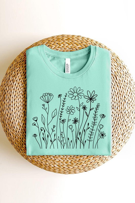 Wildflower Flower Meadow Graphic T Shirts