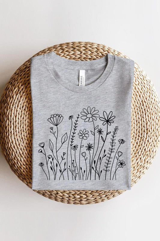 Wildflower Flower Meadow Graphic T Shirts