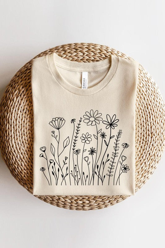 Wildflower Flower Meadow Graphic T Shirts