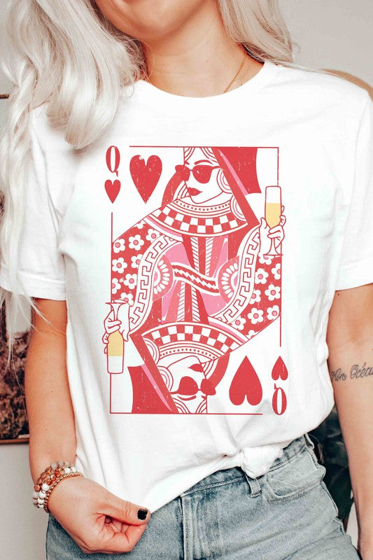 CHAMPAGNE QUEEN OF HEARTS Graphic Tee